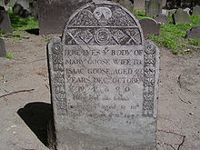 Mary Goose's Gravestone